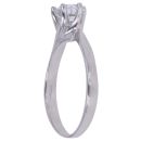 9ct White Gold Cubic Zirconia Solitaire Crossover Ring