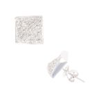 18ct White Gold 0.30ct Diamond Square Stud Earrings