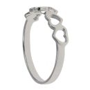 Sterling Silver Heart Band Ring By Icesia