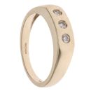 9ct Yellow Gold 0.20ct Diamond Trilogy Signet Ring