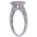 18ct White Gold 0.87ct Princess And Brilliant Cut Diamond Cluster Ring