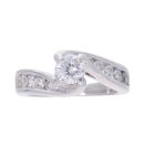 14ct White Gold 1.00ct Diamond Solitaire Twist Ring