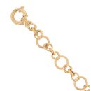 18ct Yellow Gold Circle Fancy Bracelet 8"