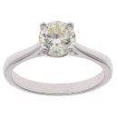 18ct White Gold 1.10ct Brilliant Cut Diamond Solitaire Ring