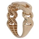 18ct Yellow Gold Patterned Curb Signet Ring