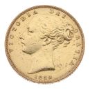1852 Victoria Young Head UK Full Sovereign Coin