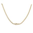 14ct Yellow Gold Monaco Cube Plain Lock Chain 20"