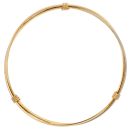 22ct Yellow and White Gold Diamond Cut Twist Patterned Bangle
