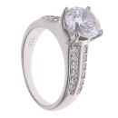 Silver Cubic Zirconia Single Stone Ring