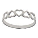 Sterling Silver Heart Band Ring By Icesia
