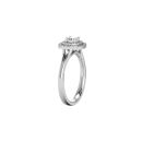 9ct White Gold 0.45ct Diamond Square Engagement Ring