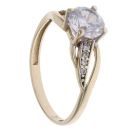 9ct Yellow Gold Cubic Zirconia Solitaire Ring