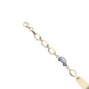 14ct Yellow Gold Child's Blue Enamel Car ID 6" Bracelet
