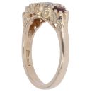9ct Yellow Gold Garnet and Cubic Zirconia Cluster Ring