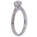 18ct White Gold 0.39ct Flower Cut Diamond Solitaire Ring