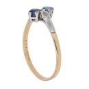 18ct Yellow Gold 0.05ct Diamond and Sapphire Four Stone Ring