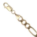 9ct Yellow Gold Figaro Bracelet 8"