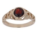 9ct Yellow Gold Garnet Single Stone Ring