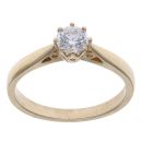 9ct Yellow Gold Cubic Zirconia Single Stone Ring