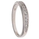 9ct White Gold 0.25ct Brilliant Cut Diamond Half Eternity Ring