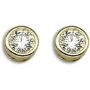 18ct Yellow Gold 0.50ct Diamond Rubover Earrings