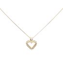 9ct Yellow Gold 0.50ct Diamond Heart Pendant and Chain 18"
