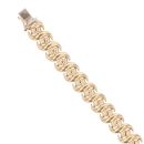 9ct Yellow Gold Patterned Fancy Bracelet 7"