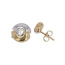 18ct Yellow and White Gold 0.20ct Brilliant Cut Diamond Stud Earrings