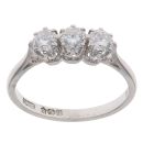 Platinum 0.65ct Brilliant Cut Diamond Trilogy Ring