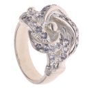 Silver Cubic Zirconia Knot Ring