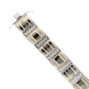 14ct Yellow And White Gold Greek Key Bracelet 8.5"