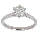 Platinum 0.80ct Brilliant Cut Diamond Solitaire Ring