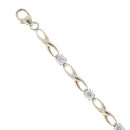 9ct Yellow Gold Cubic Zirconia Infinity Bracelet 7"