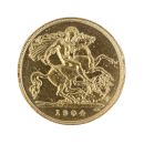 1904 Edward VII Large Head UK Half Sovereign Coin