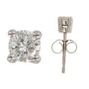 9ct White Gold 0.25ct Diamond Solitaire Earrings