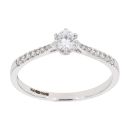 18ct White Gold Certificated Diamond Solitaire Ring