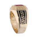 14ct Yellow Gold Gents Stone Set Ring
