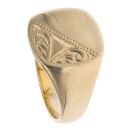 9ct Yellow Gold Square Patterned Signet Ring