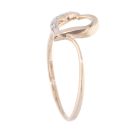 9ct Yellow Gold Diamond Heart Ring