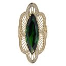 14ct Yellow Gold Green Gemstone Ring