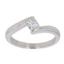 18ct White Gold 0.40ct Princess Cut Diamond Solitaire Ring