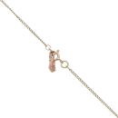 9ct Yellow and Rose Gold Clogau Daffodil Pendant and Curb Chain 22"