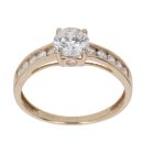 9ct Yellow Gold Cubic Zirconia Single Stone Ring