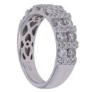 18ct White Gold 1.00ct Brilliant Cut Diamond Two Row Fancy Ring