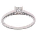 18ct White Gold 0.33ct Princess Cut Diamond Solitaire Ring