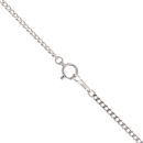Platinum Bar Pendant and Curb Chain 18"