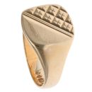 9ct Yellow Gold Patterned Signet Ring