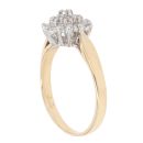 18ct Yellow Gold 0.33ct Brilliant Cut Diamond Cluster Ring