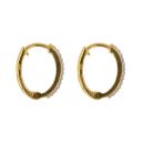 22ct Yellow Gold Cubic Zirconia Hoop Earrings