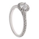 18ct White Gold 0.90ct Brilliant Cut Lab Grown Diamond Cluster Ring